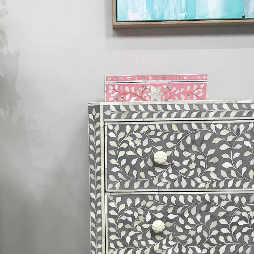 The Intricate Designs of Bone Inlay Furniture