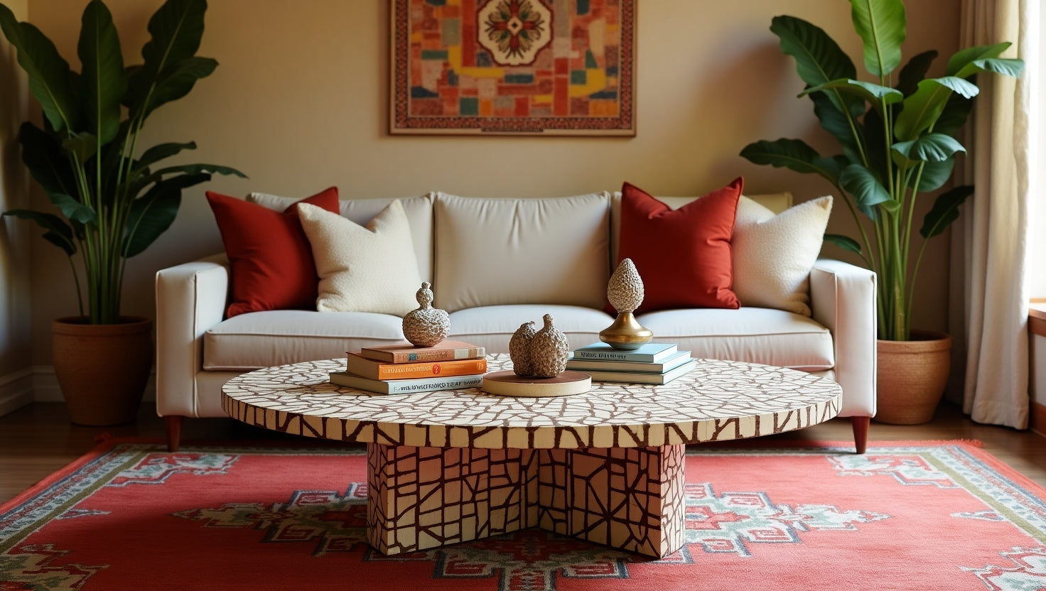 bone inlay coffee table