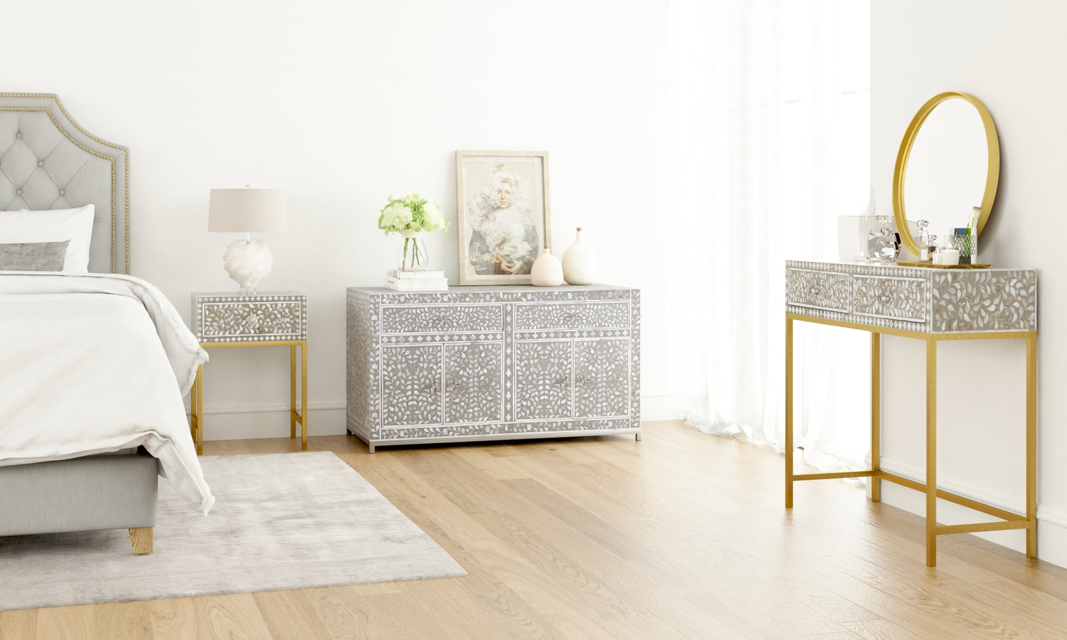 5 Ways to Style Your Home with Mother of Pearl Inlay Furniture