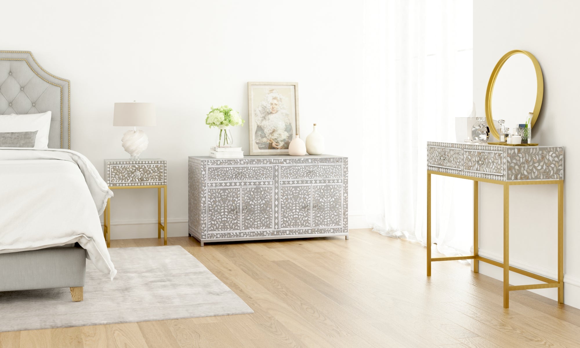 5 Ways to Style Your Home with Mother of Pearl Inlay Furniture