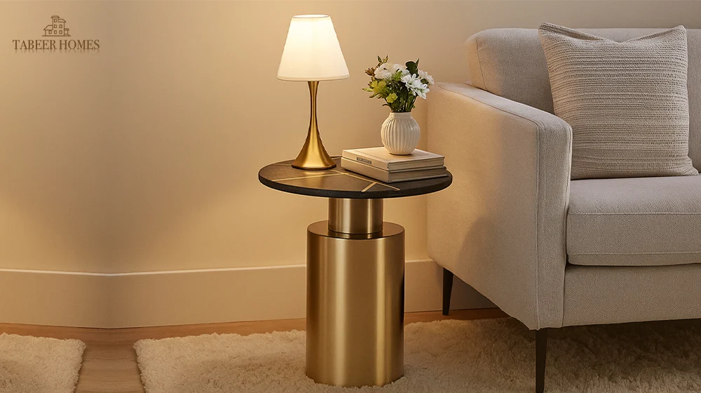 black side table