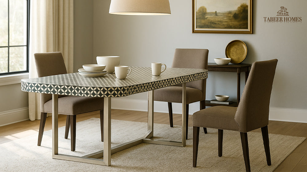 bone inlay dining table