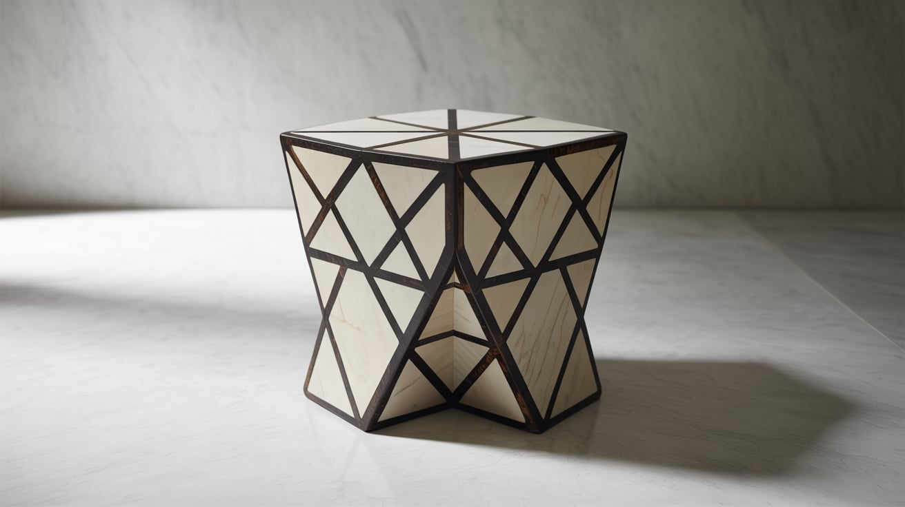 bone inlay side table