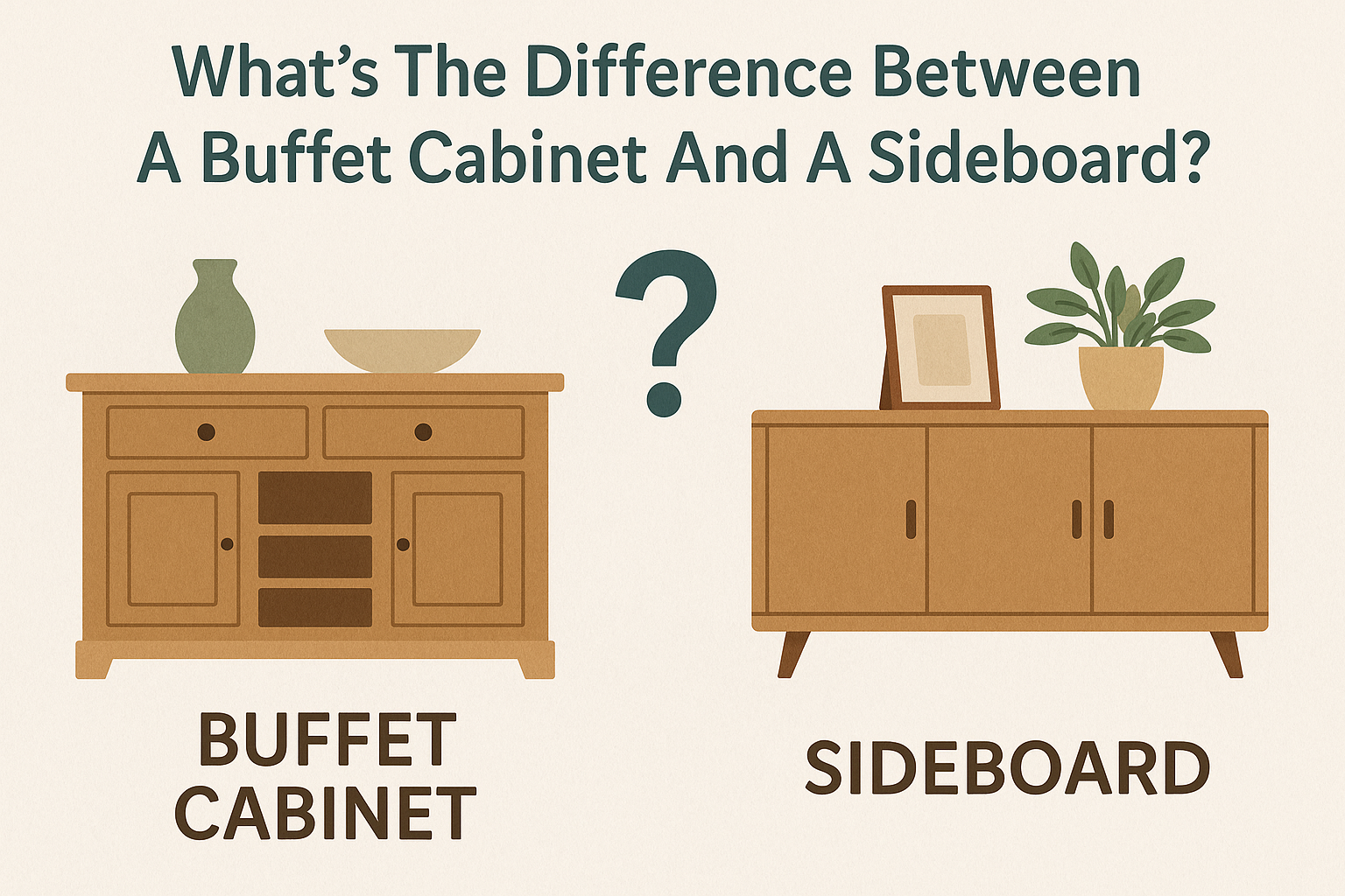What's The Difference Between A Buffet Cabinet And A Sideboard?