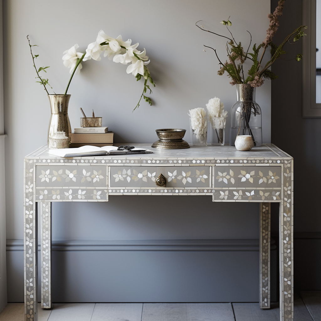 The Intricate Beauty of Mother of Pearl Inlay Furniture Detailing