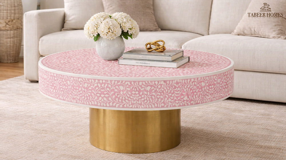 pink coffee table