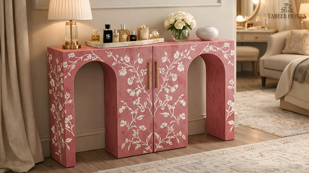 pink luxury dresser