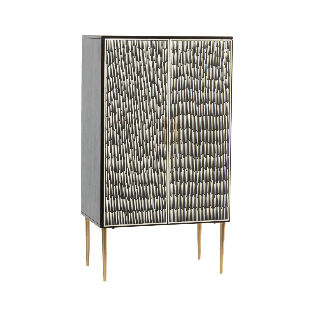 خزانة الناز - ترصيع العظام بالأبيض والأسود