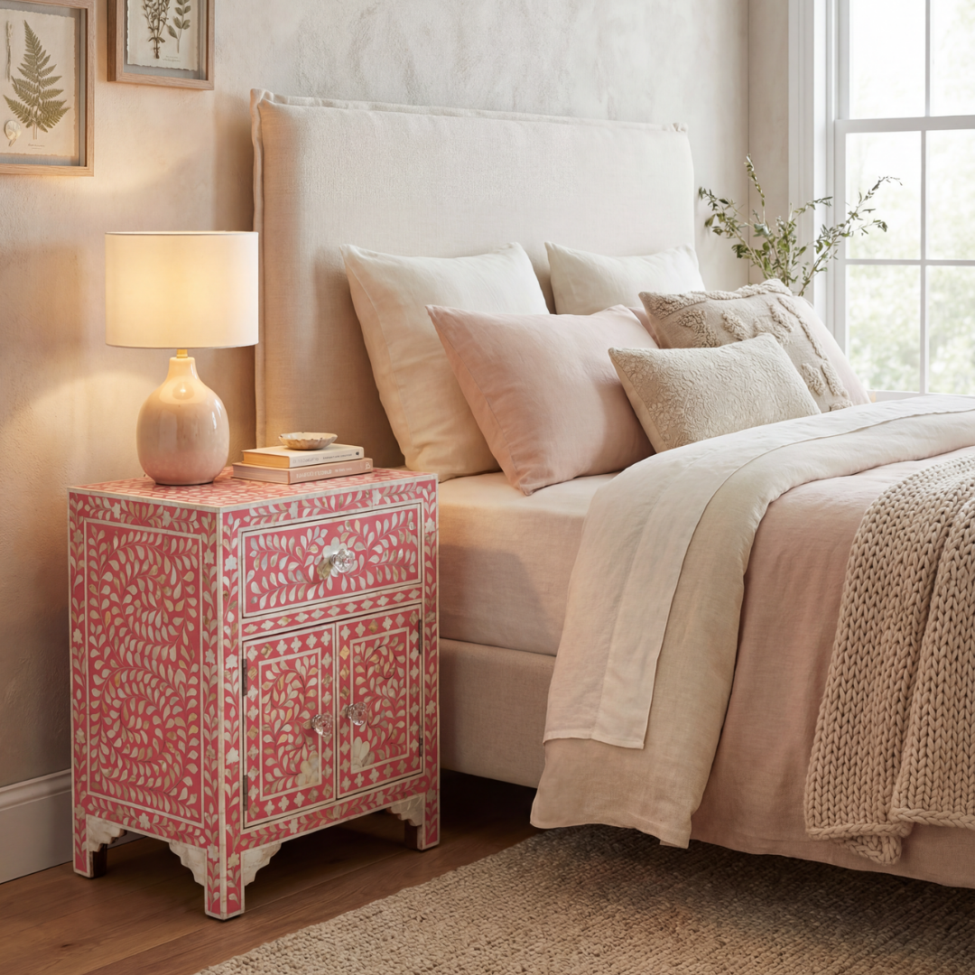 Iris Side Drawer - Pink Mother of Pearl