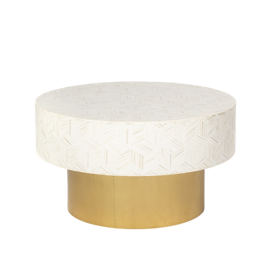 Ameerah Coffee Table - White Bone Inlay