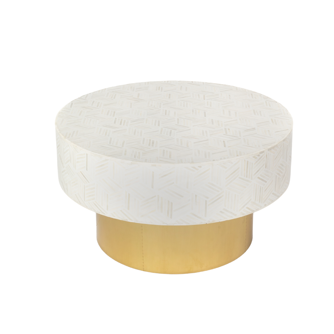 Ameerah Coffee Table - White Bone Inlay
