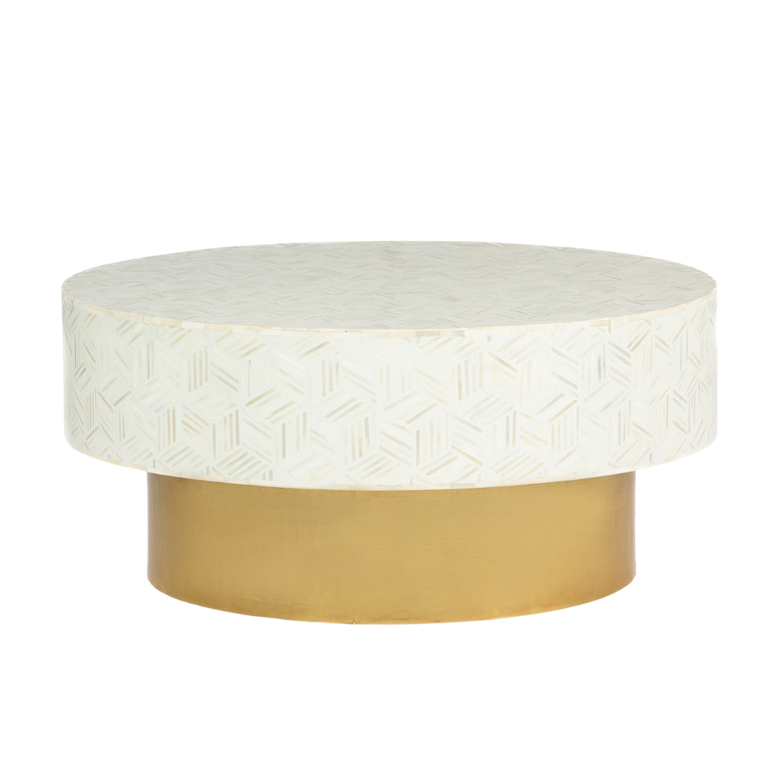 Ameerah Coffee Table - White Bone Inlay