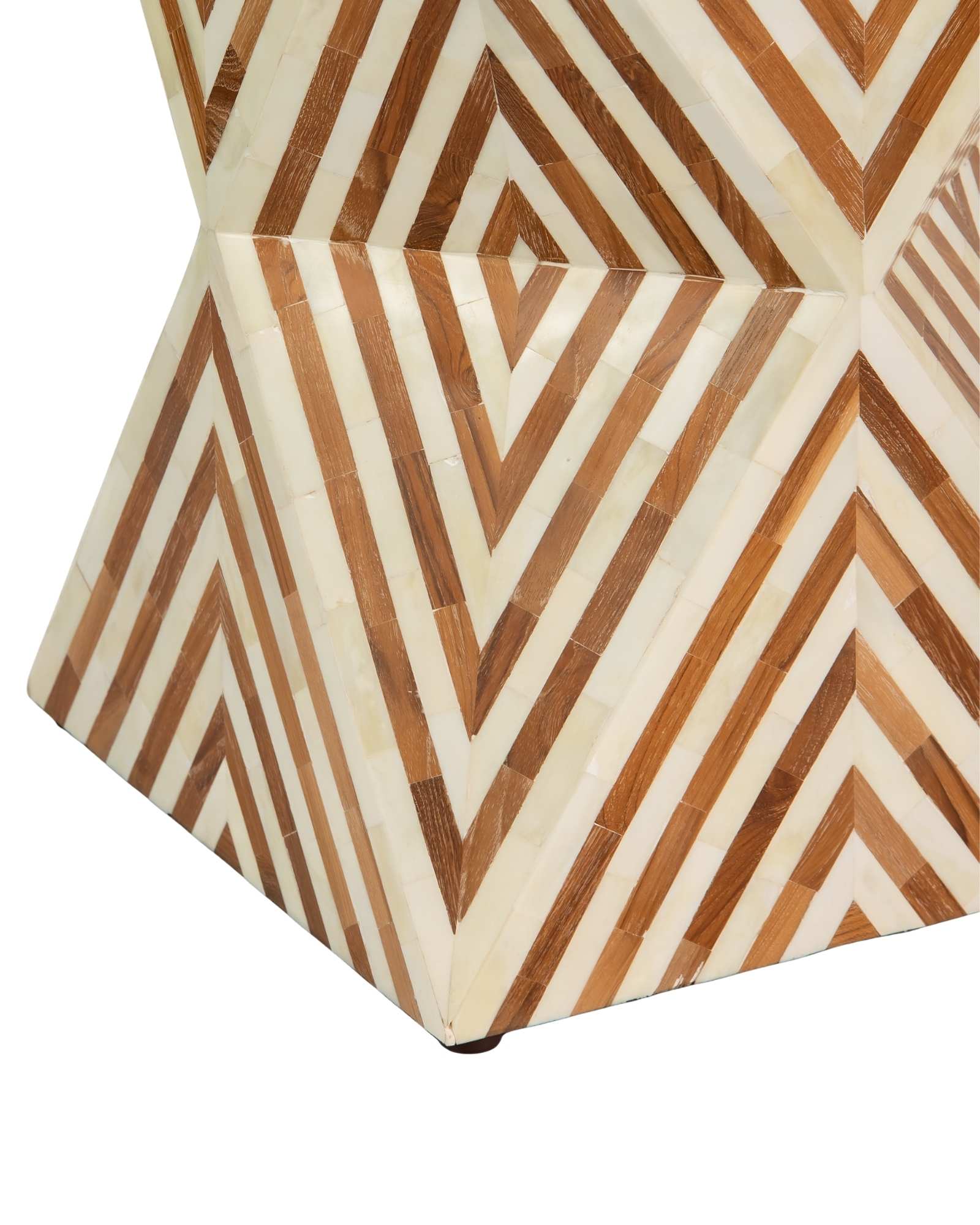 Athaar Side Table - Brown Bone Inlay