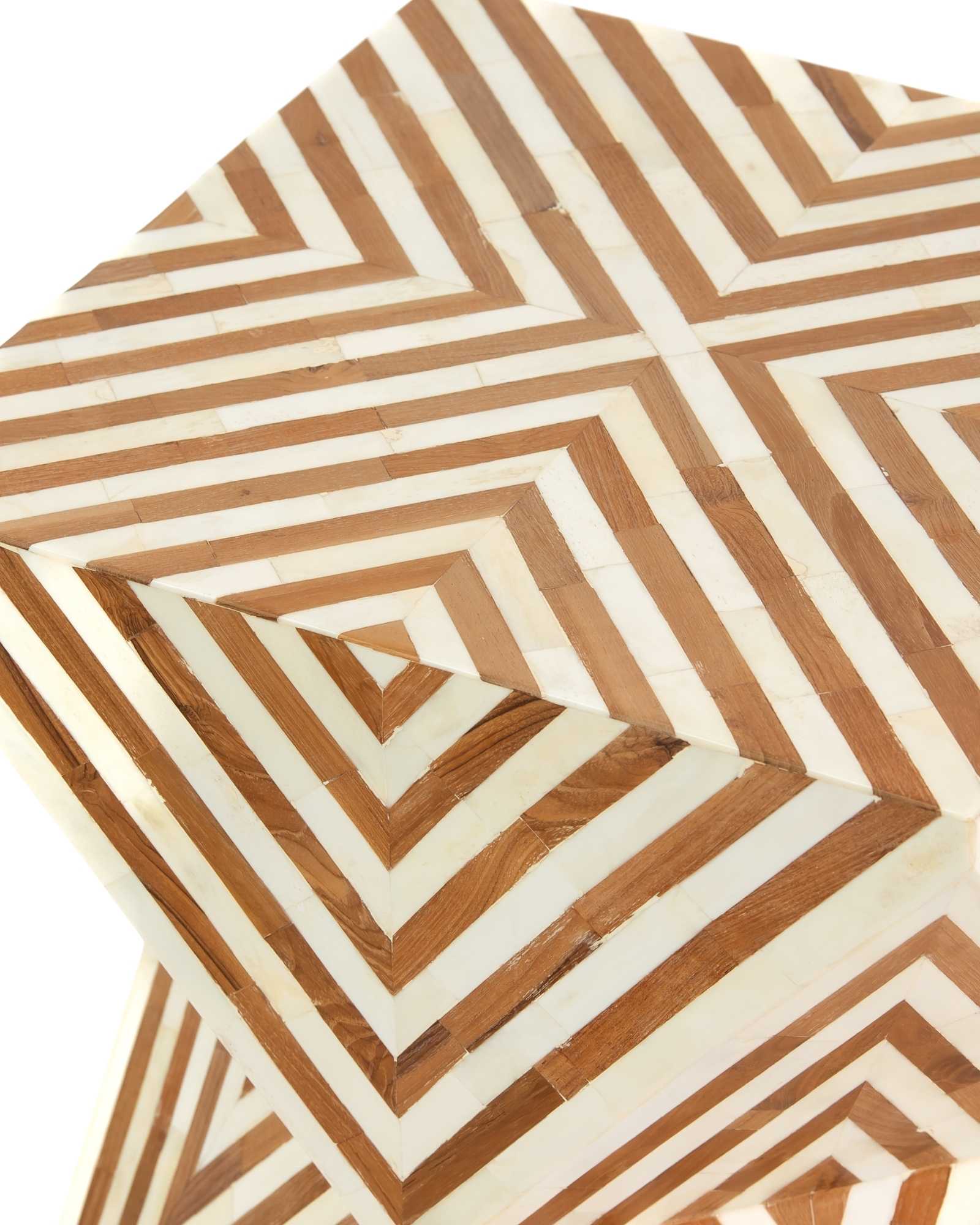 Athaar Side Table - Brown Bone Inlay