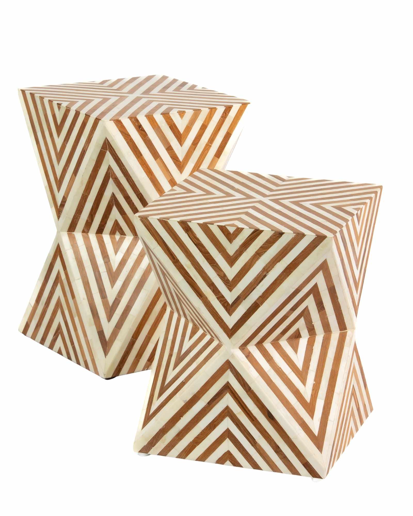 Athaar Side Table - Brown Bone Inlay