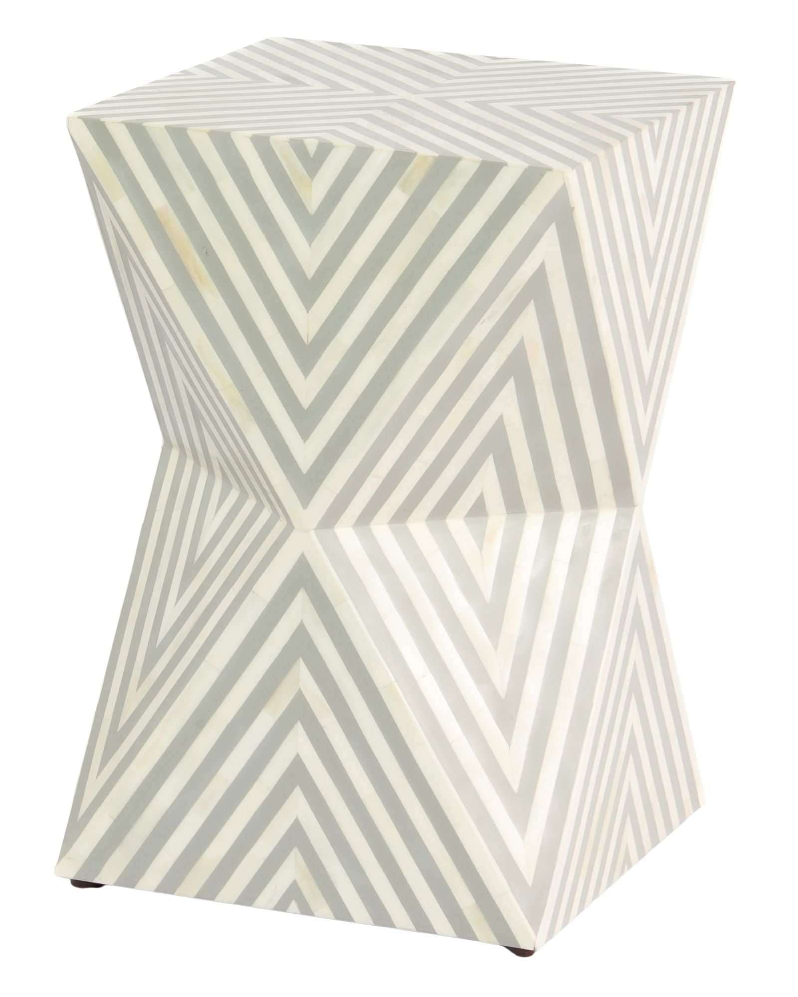 Athaar Side Table - Grey Bone Inlay