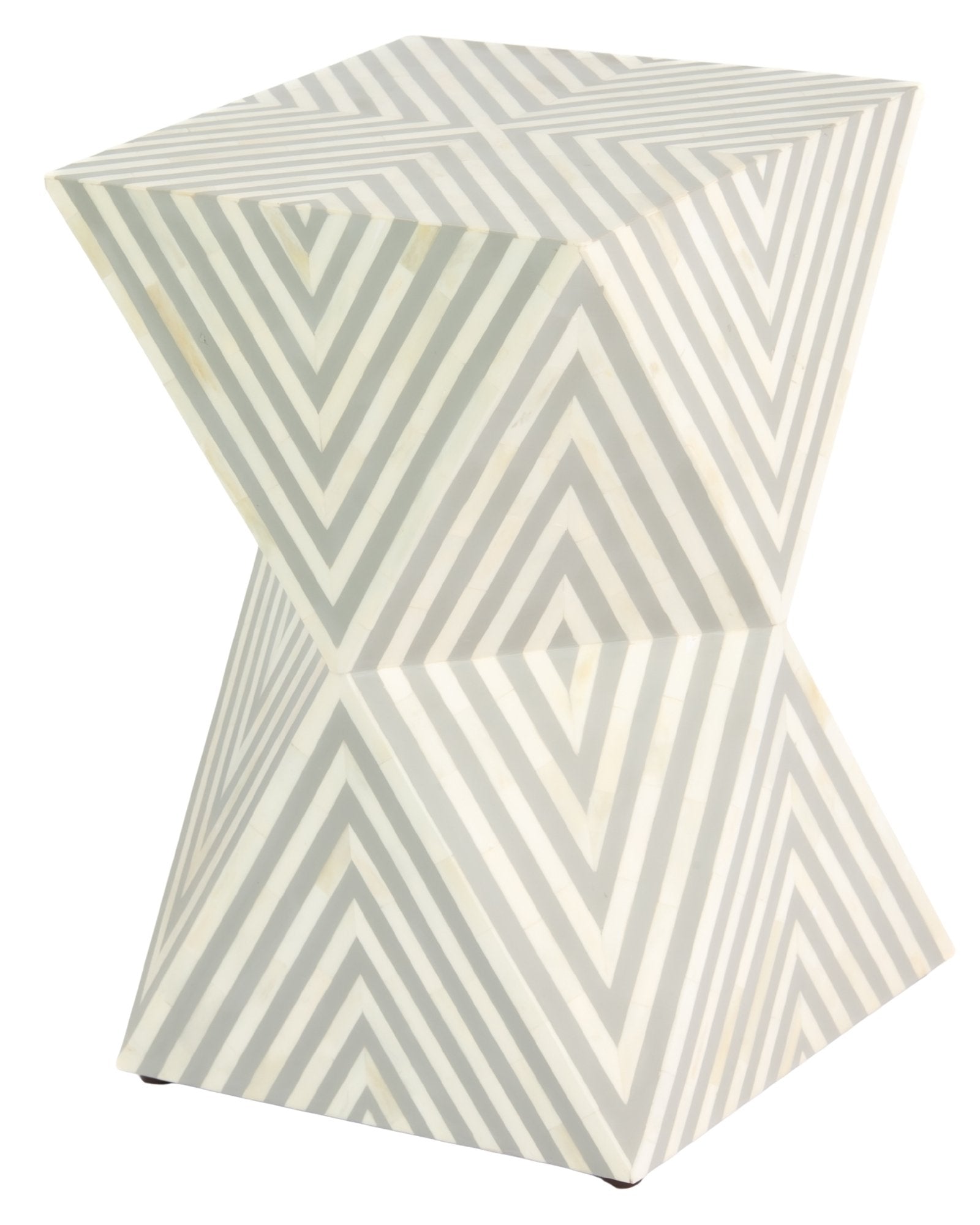 Athaar Side Table - Grey Bone Inlay
