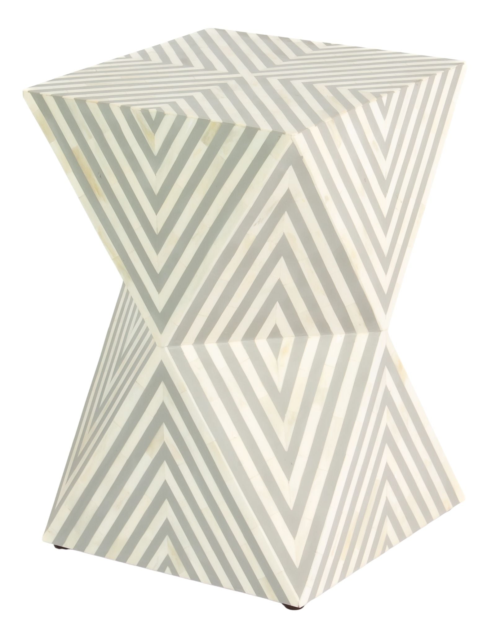 Athaar Side Table - Grey Bone Inlay