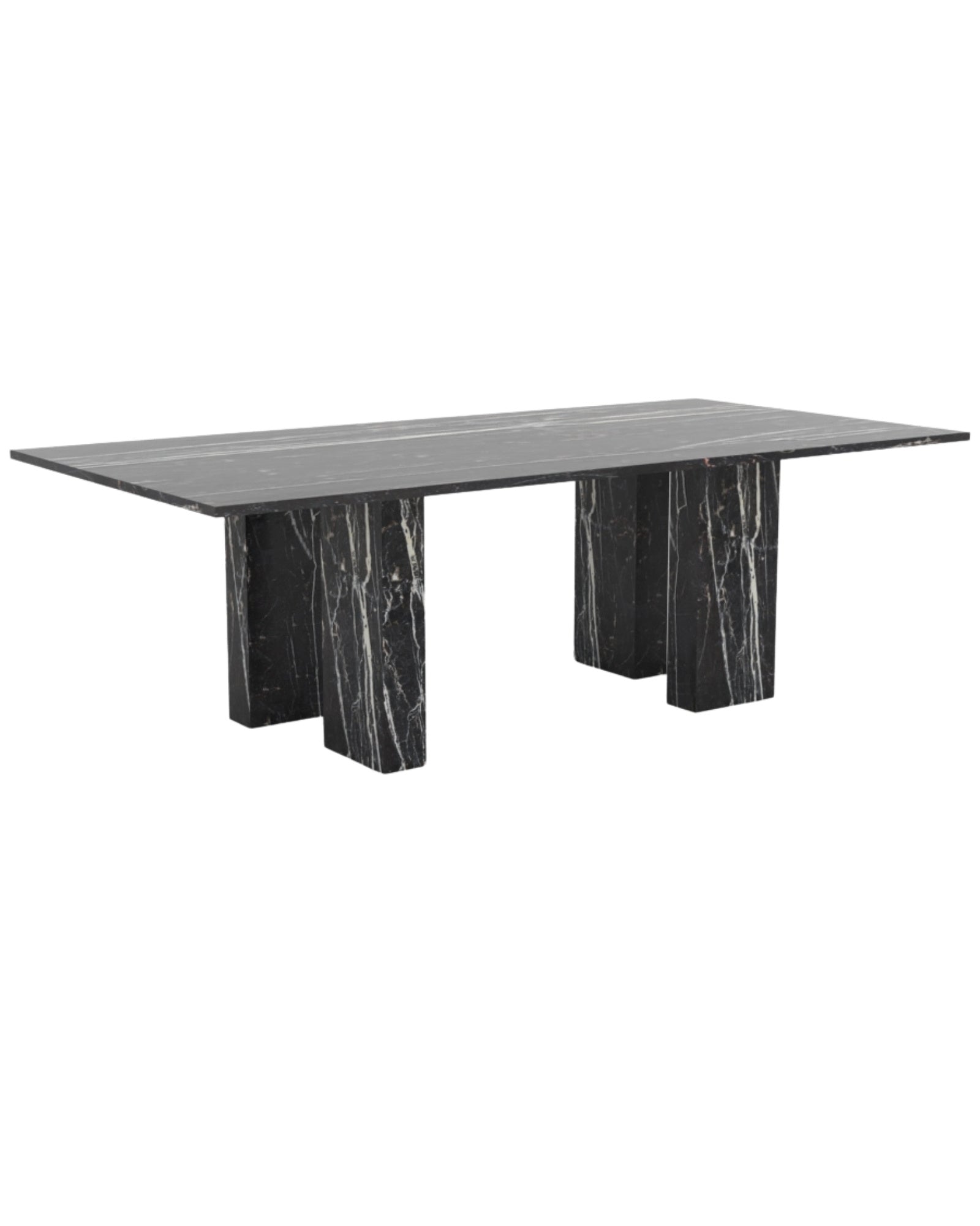 Ava Dining Table - 8 Seater Marble Clad - Tabeer Homes