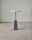 Ava Side Table - White Marble - Tabeer Homes