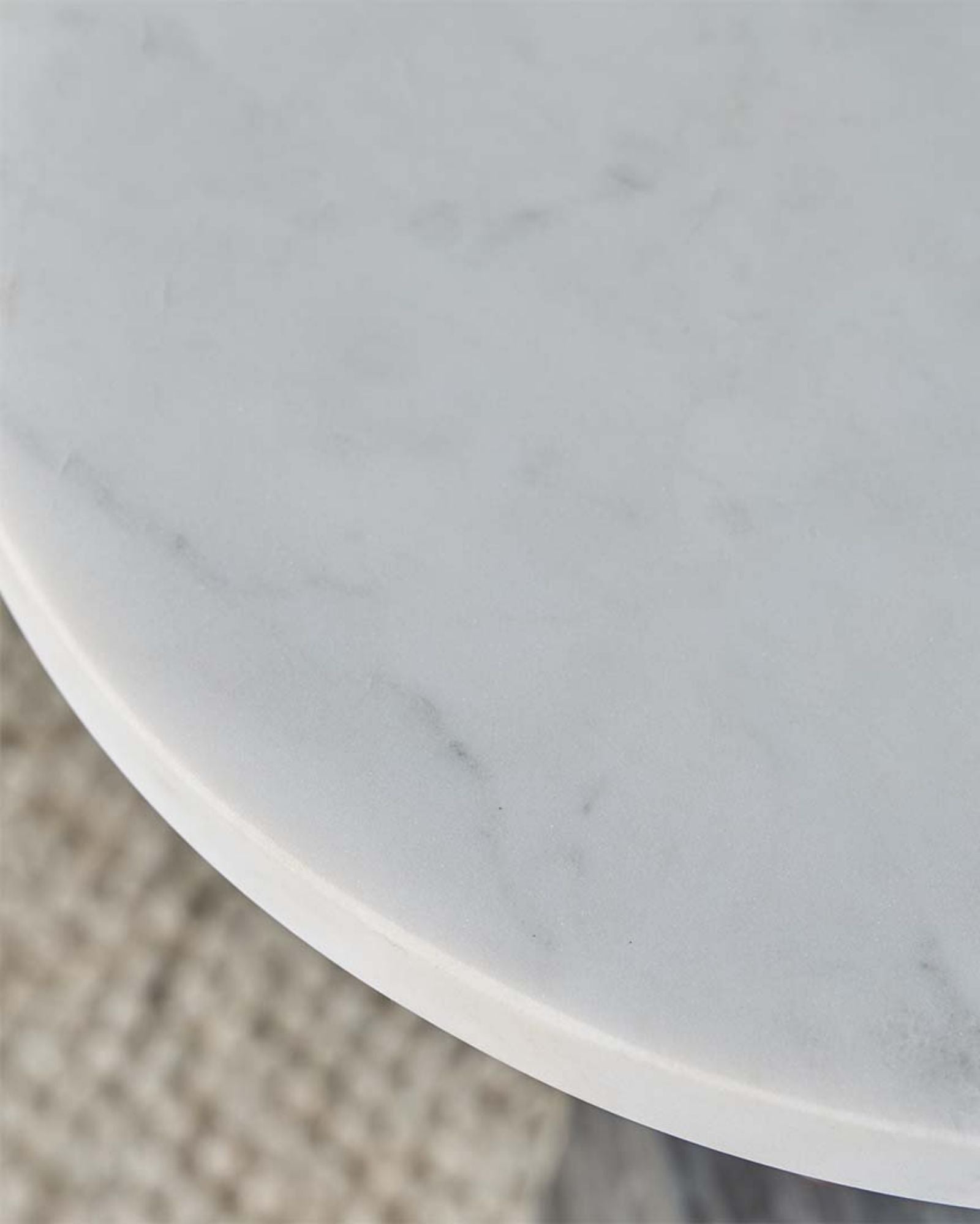 Ava Side Table - White Marble - Tabeer Homes