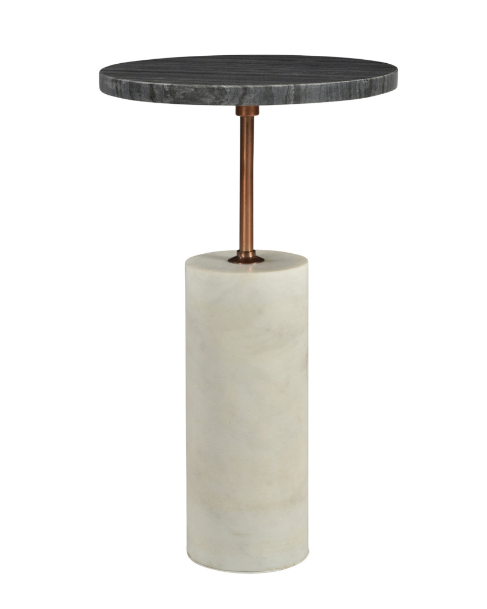 Ava Side Table - White Marble - Tabeer Homes
