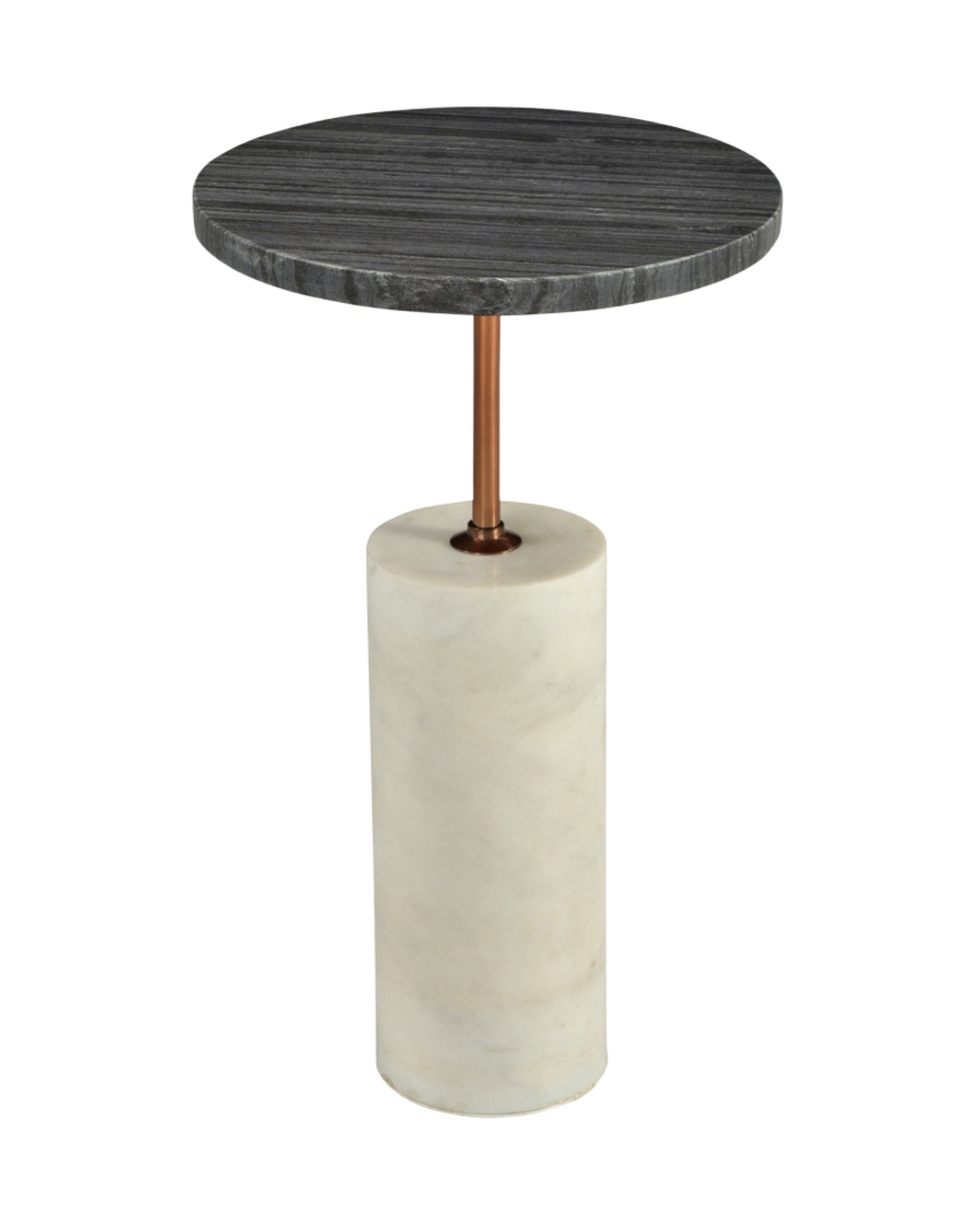 Ava Side Table - White Marble - Tabeer Homes