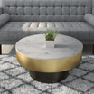 Avo Coffee Table with a luxurious white marble top