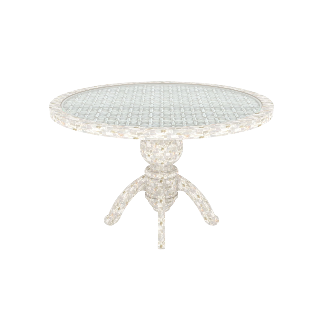 Behrooz Dining Table - Mother of Pearl 4 Seater
