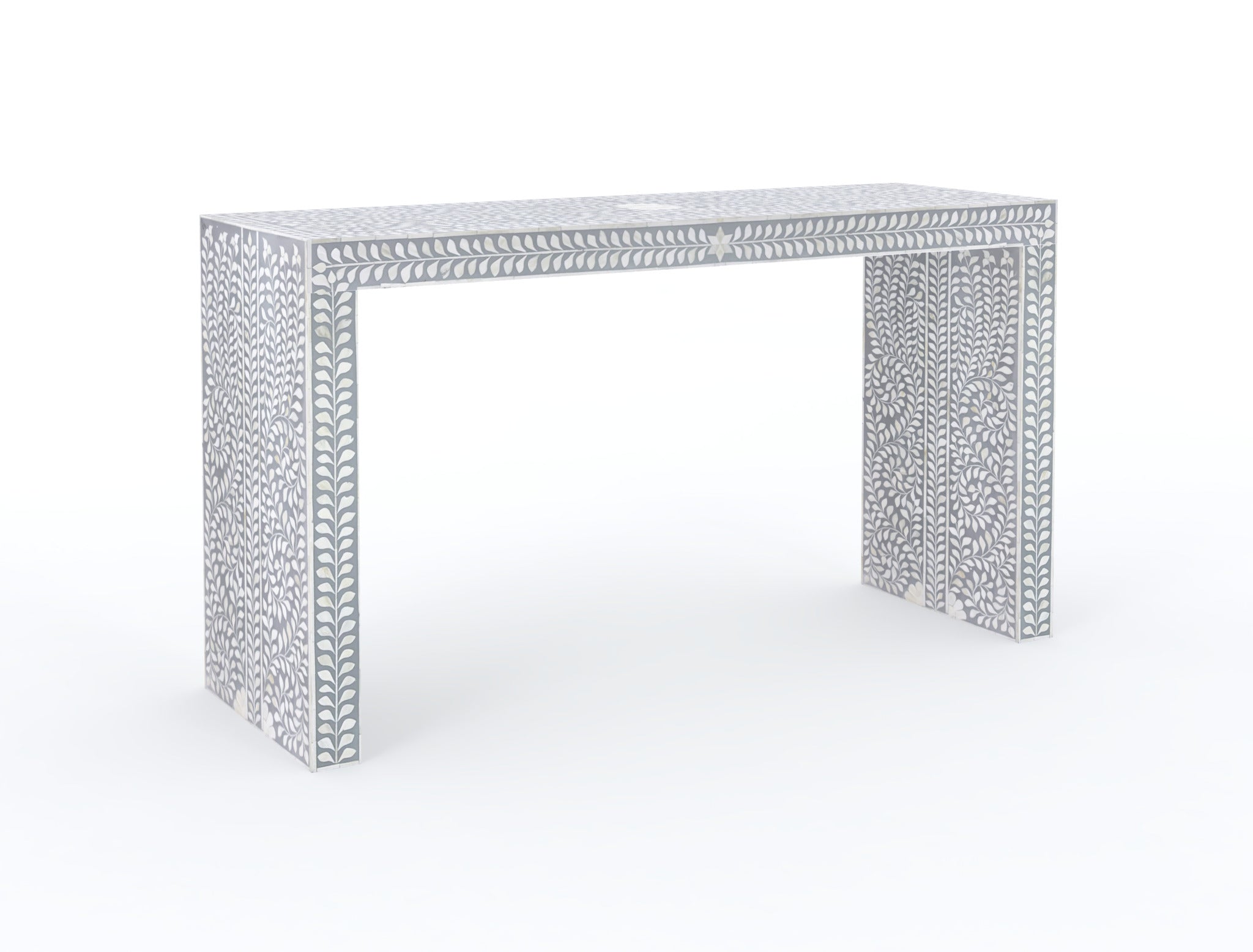 Jade Console Table - Grey Bone Inlay - Tabeer Homes