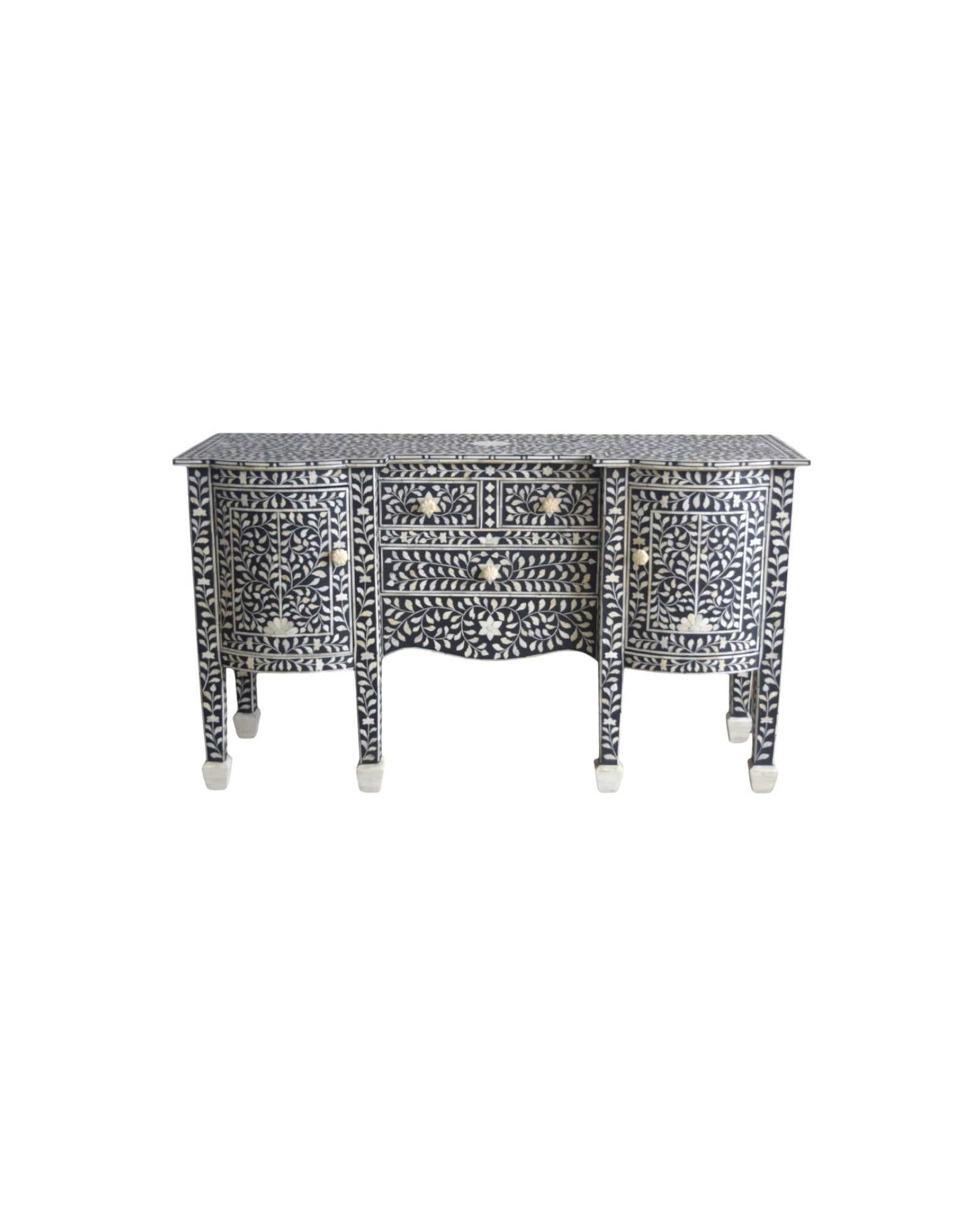 Crest Chest of Drawer - Black Bone Inlay
