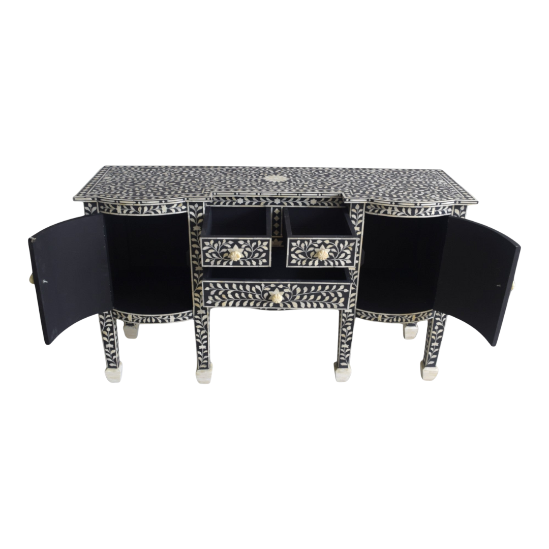 خزانة أدراج كريست - تطعيم عظمي أسود