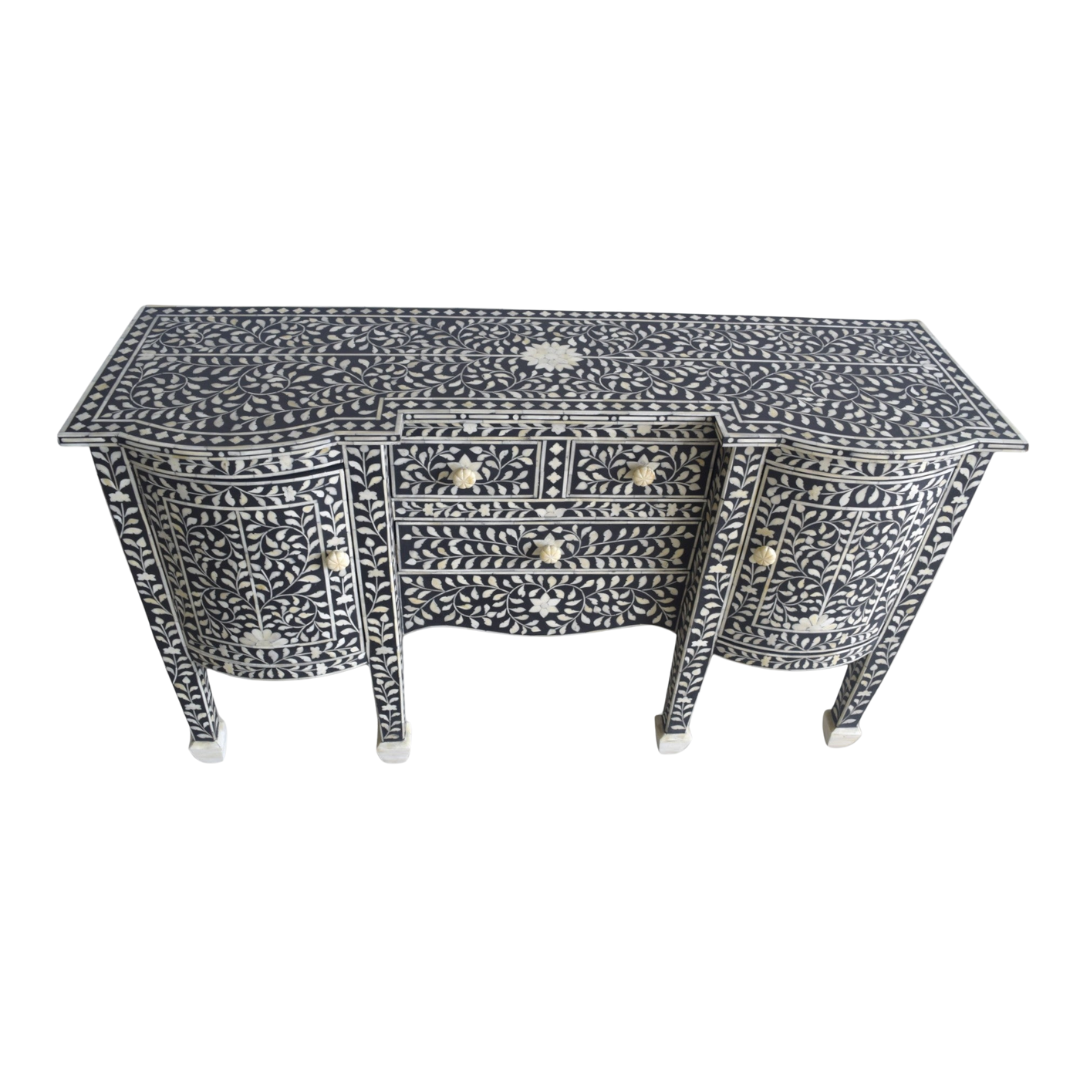 خزانة أدراج كريست - تطعيم عظمي أسود