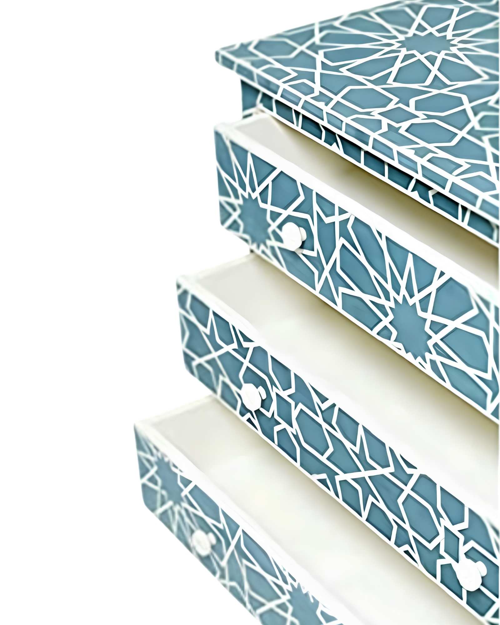 Cyrus Chest of Drawers - Blue Bone Inlay - Tabeer Homes