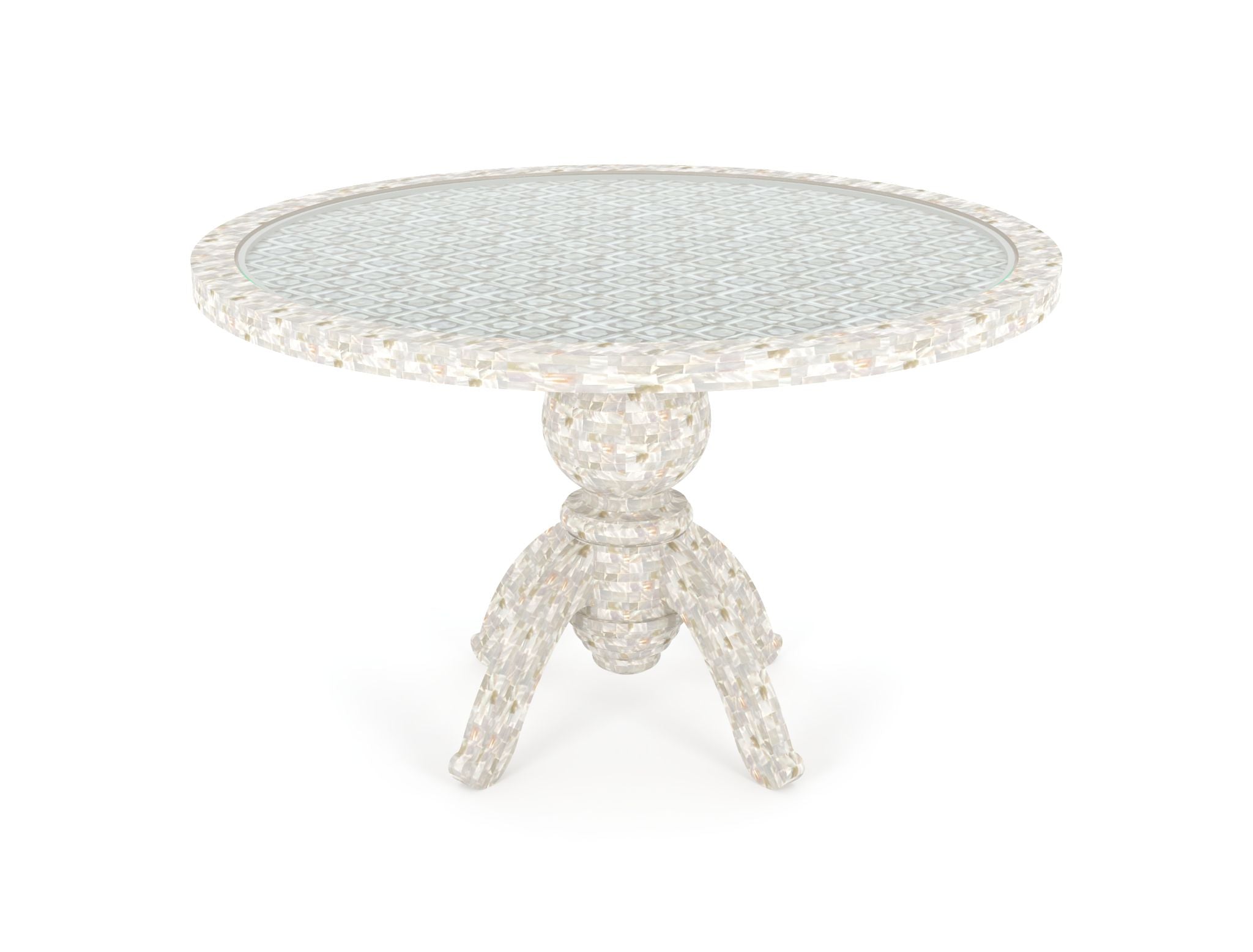 Behrooz Dining Table - Mother of Pearl 4 Seater - Tabeer Homes