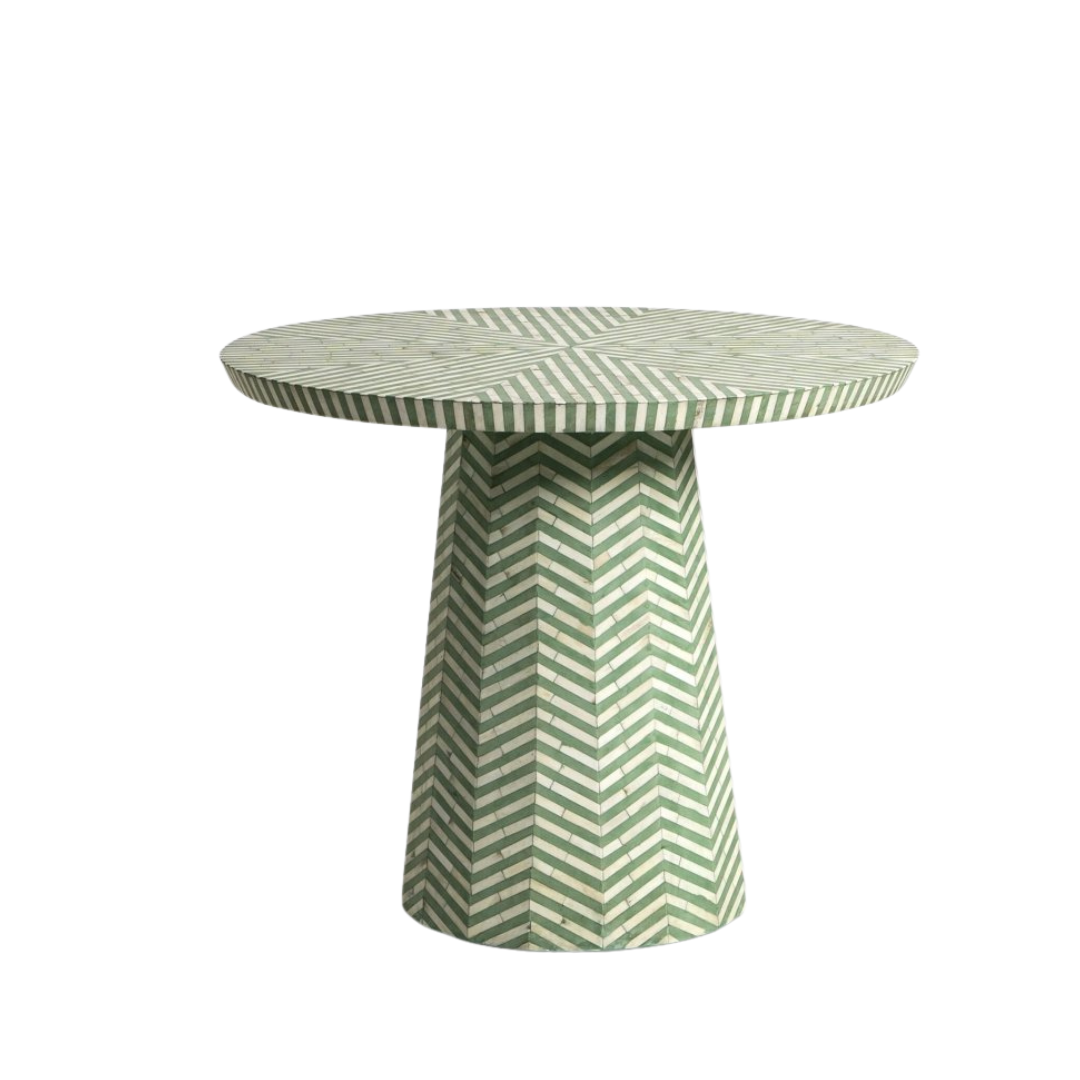 Elan Dining Table - Green Bone Inlay