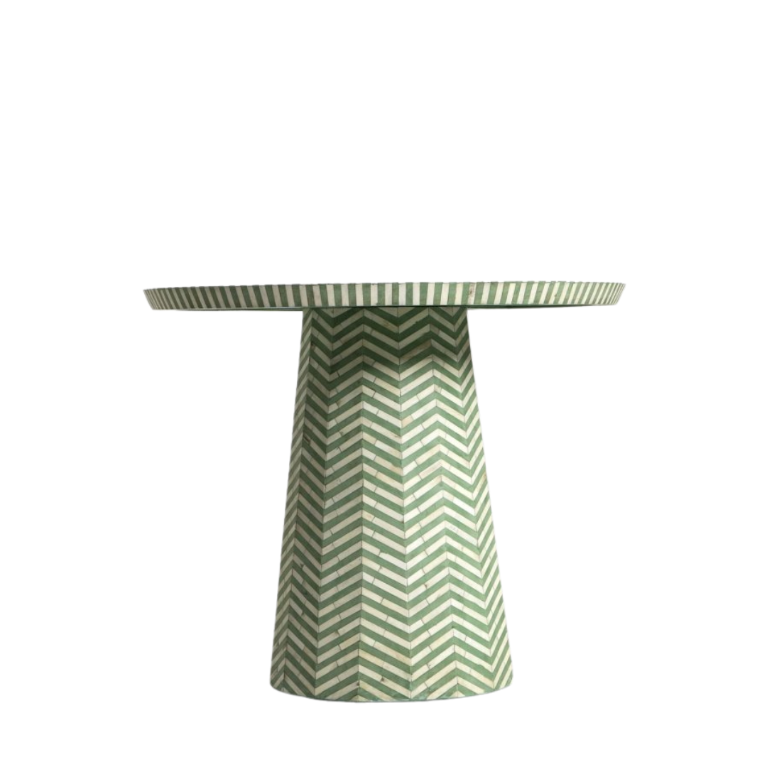 Elan Dining Table - Green Bone Inlay