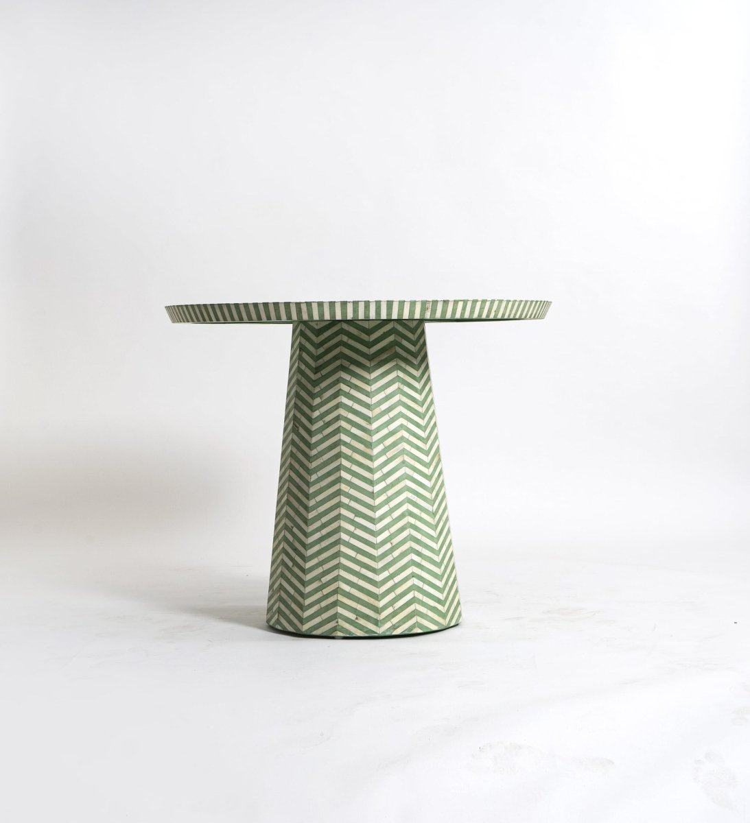 Elan Dining Table - Green Bone Inlay