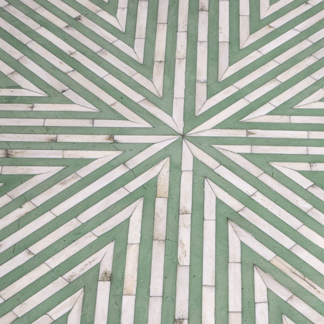 Elan Dining Table - Green Bone Inlay