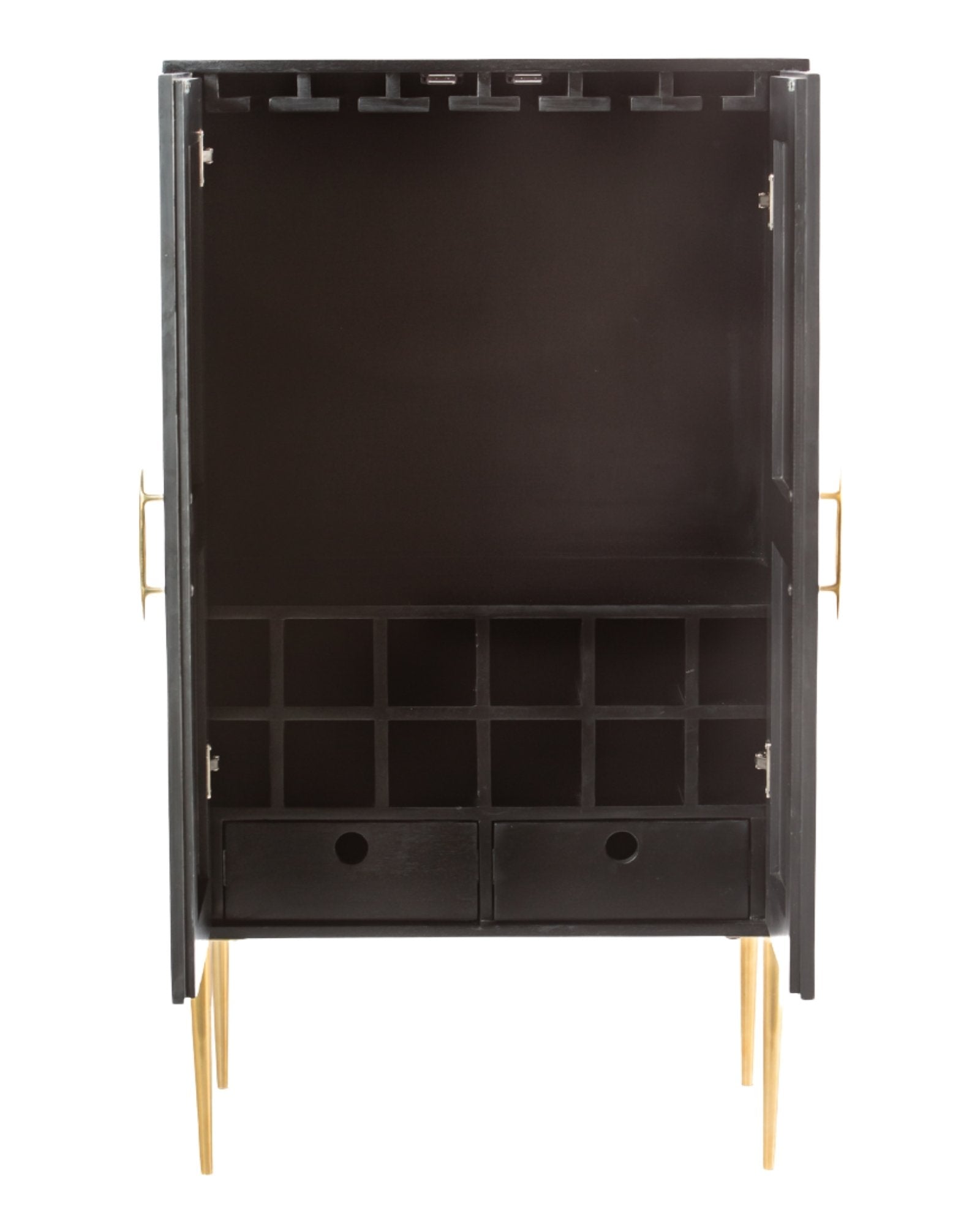 Elnaz Bar Cabinet - Black & White Bone Inlay by Tabeer Homes