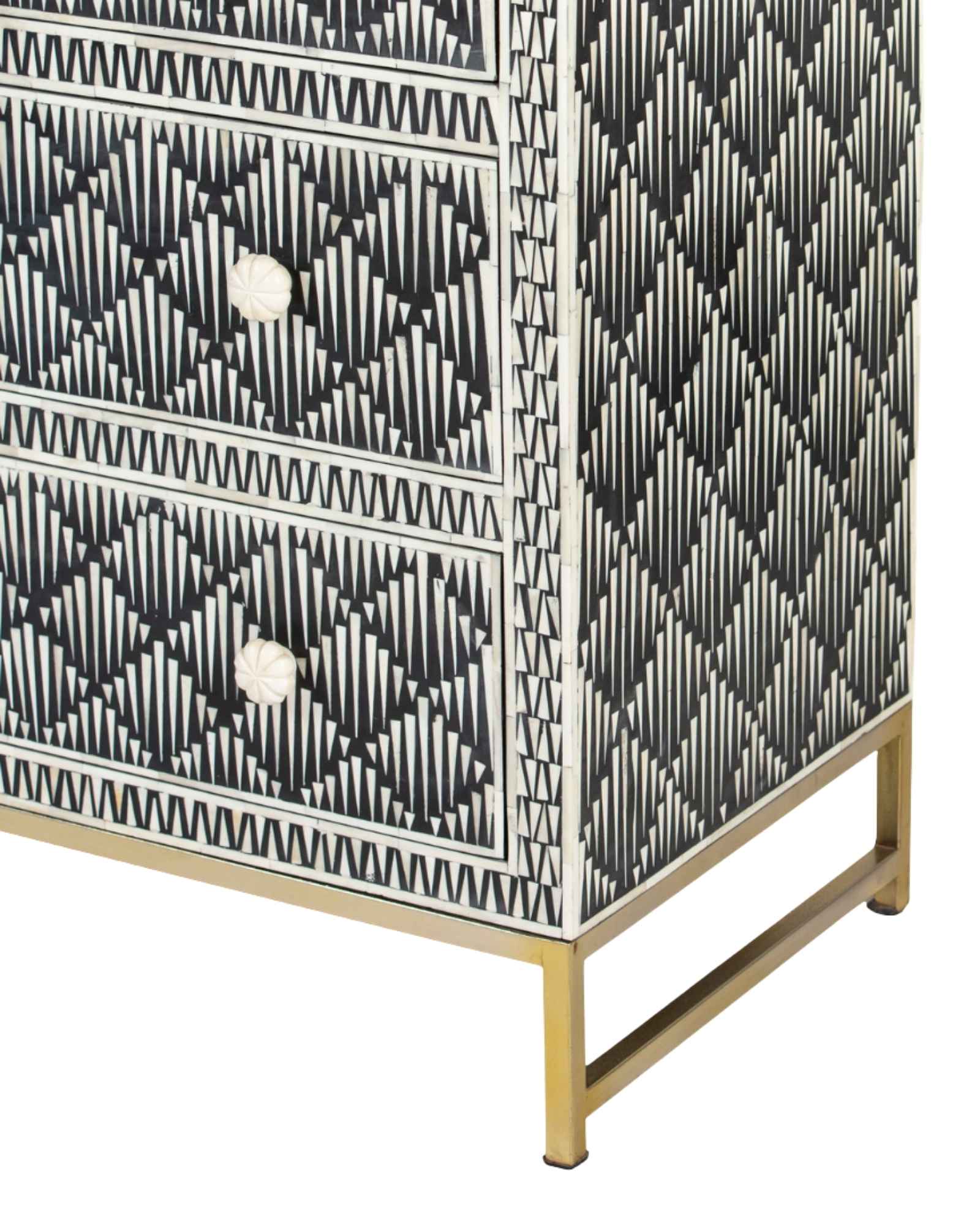 Elnaz Chest of Drawers - Black Bone Inlay - Tabeer Homes