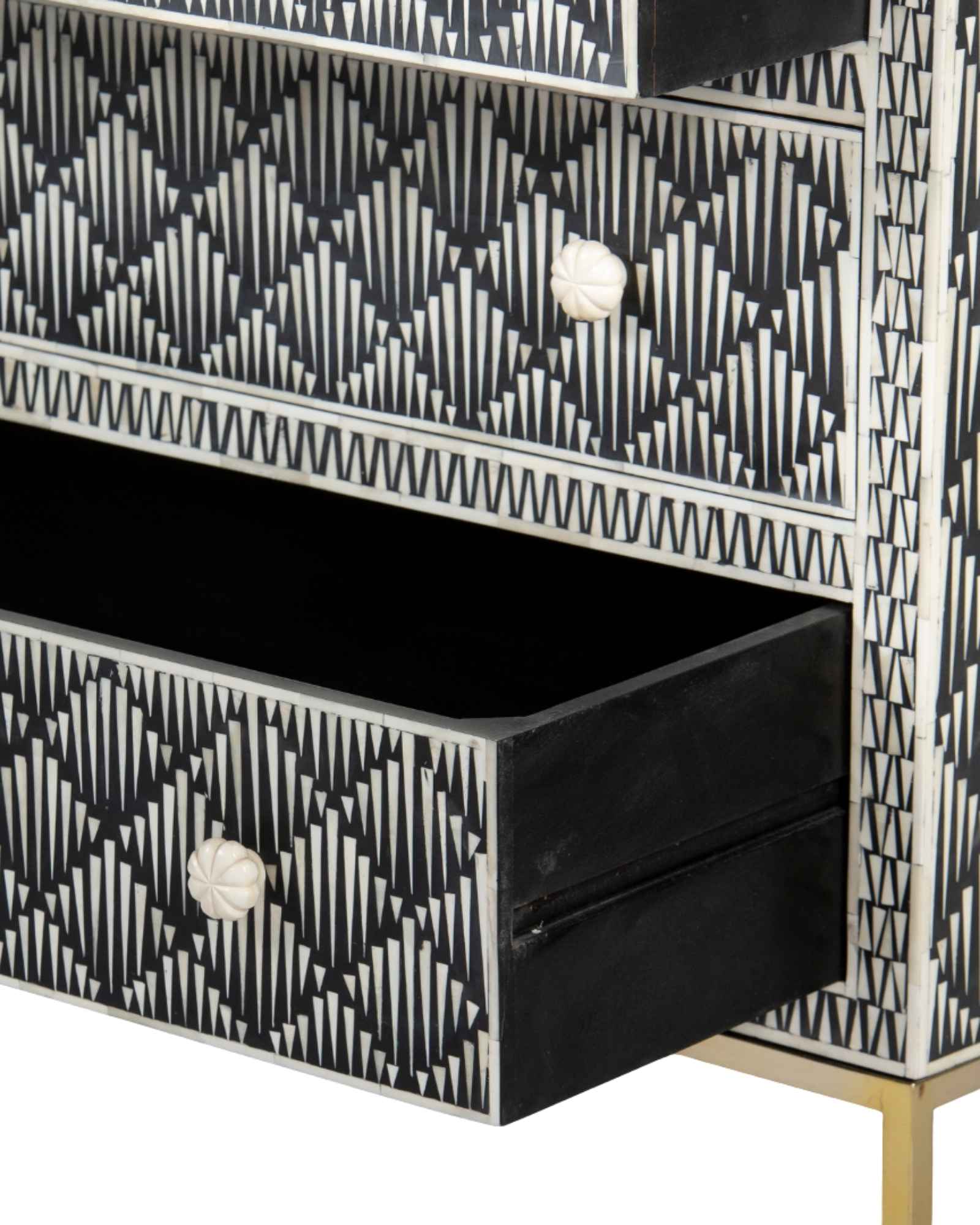 Elnaz Chest of Drawers - Black Bone Inlay - Tabeer Homes