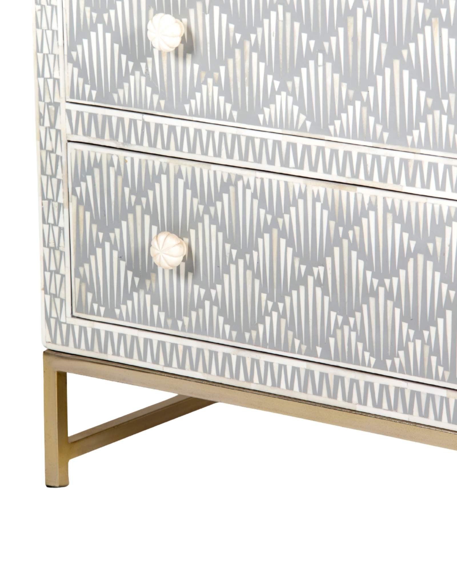 Elnaz Chest of Drawers - Grey Bone Inlay - Tabeer Homes