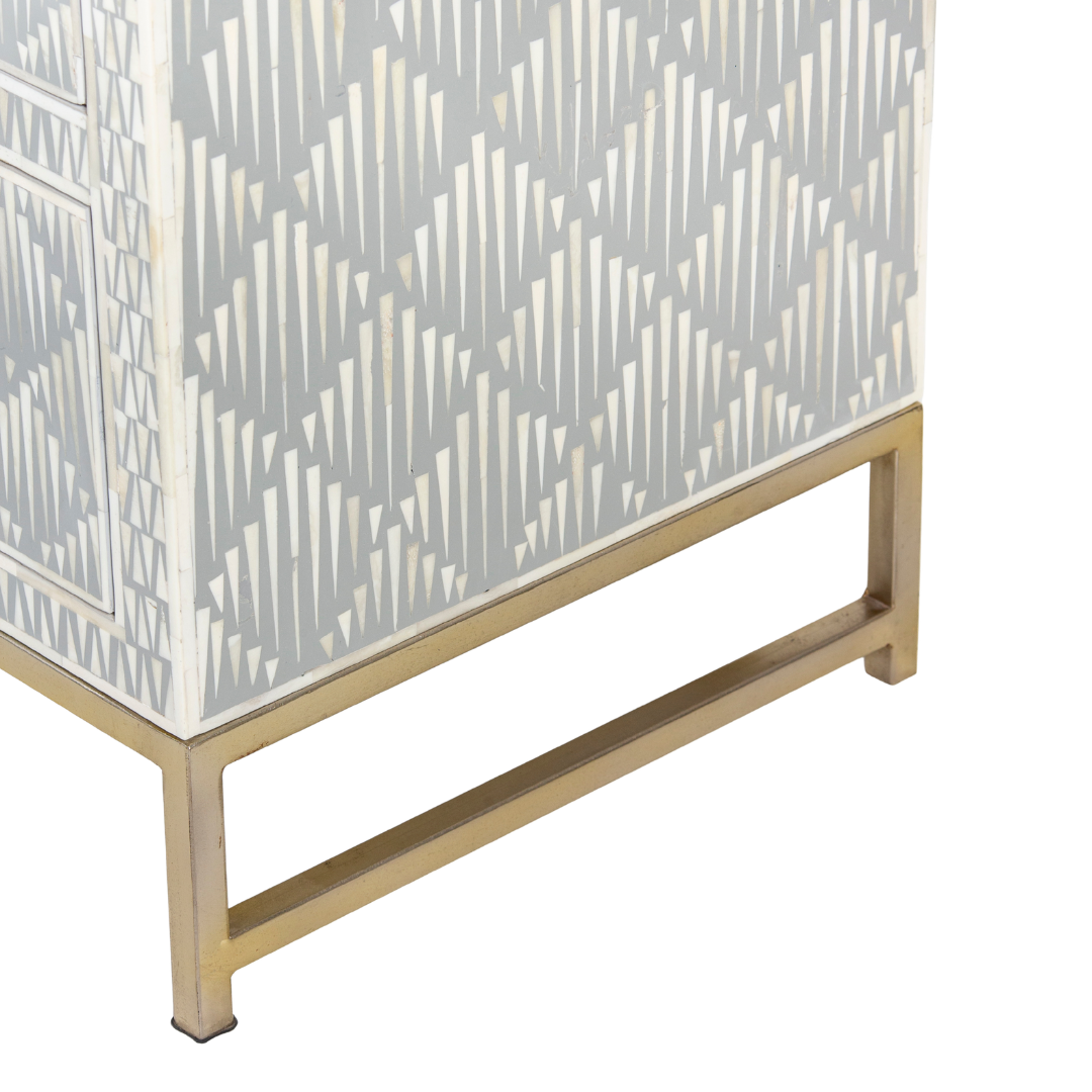 Elnaz Chest of Drawers - Grey Bone Inlay - Tabeer Homes