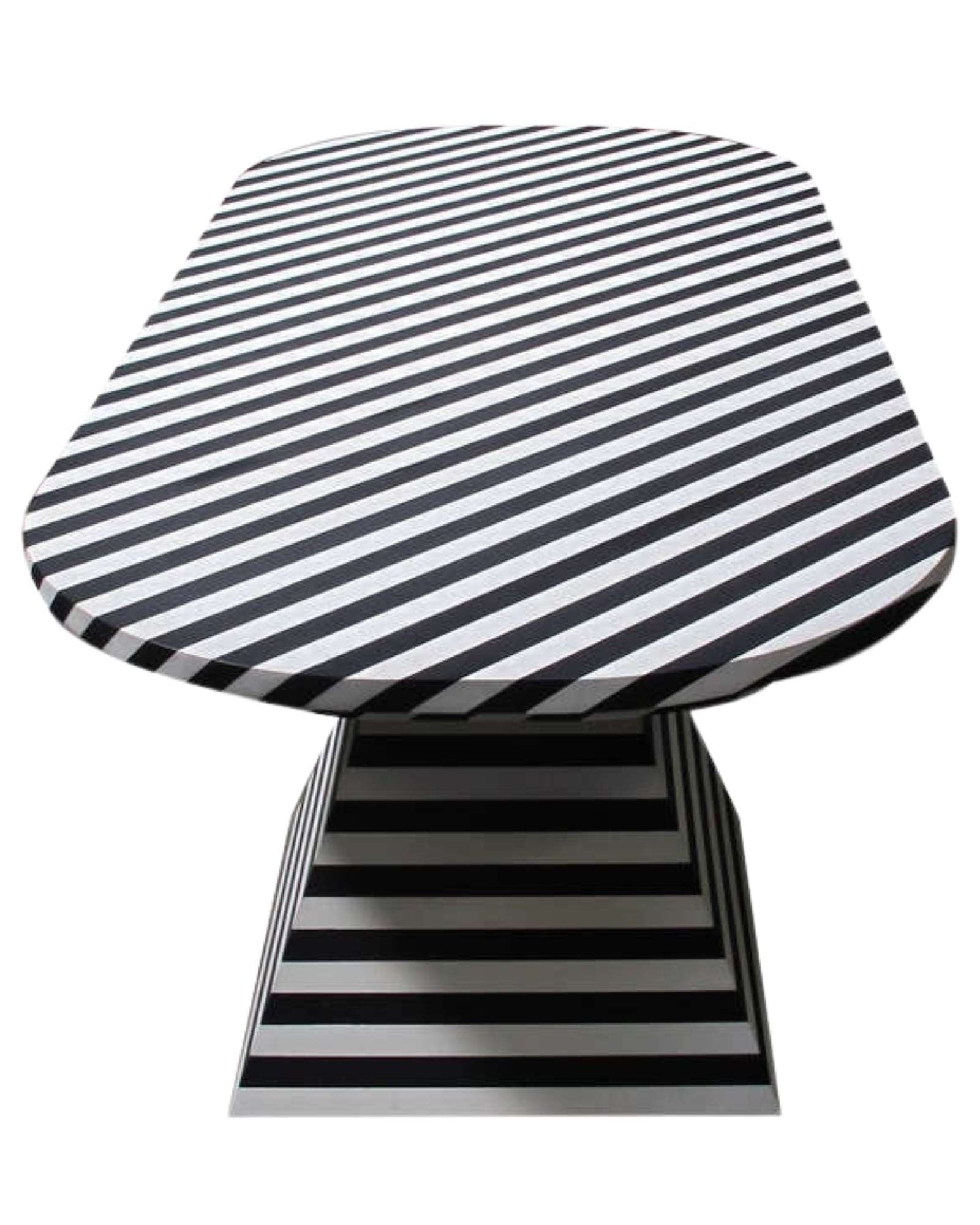 Erta Dining table in black and white bone inlay by tabeer homes