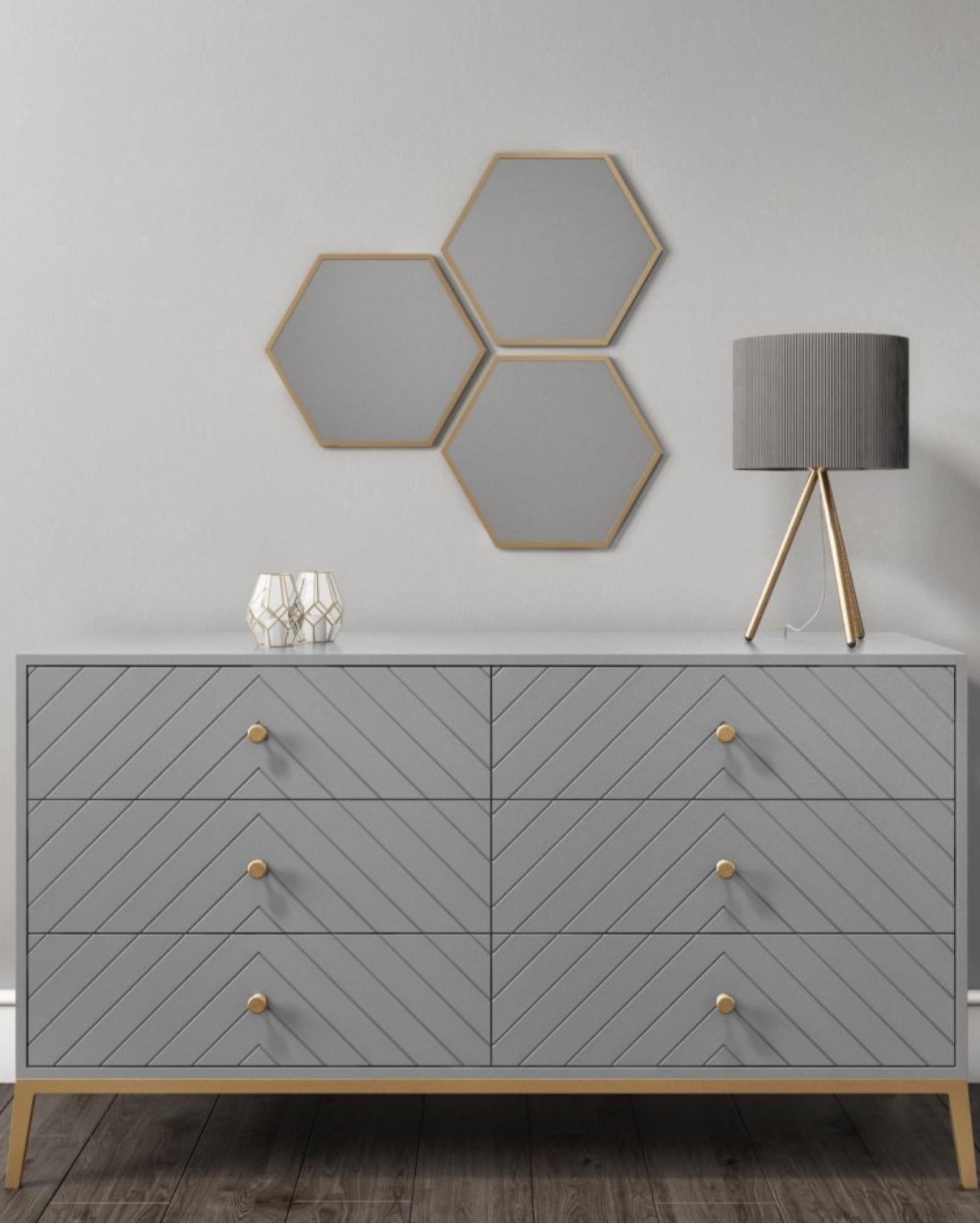Ewan Big Chest of Drawers - Grey Wood - Tabeer Homes
