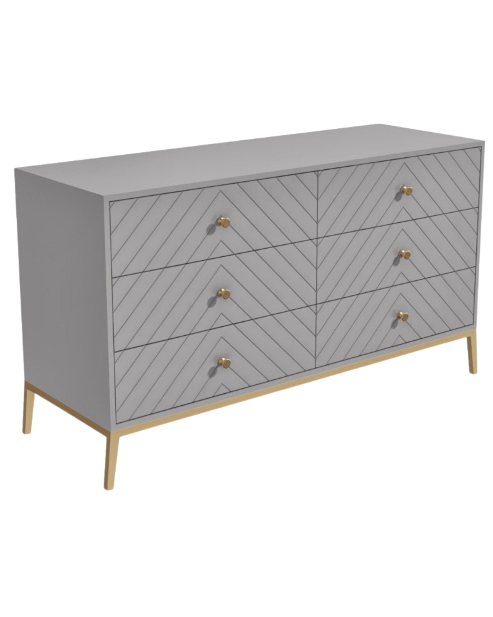 Ewan Big Chest of Drawers - Grey Wood - Tabeer Homes
