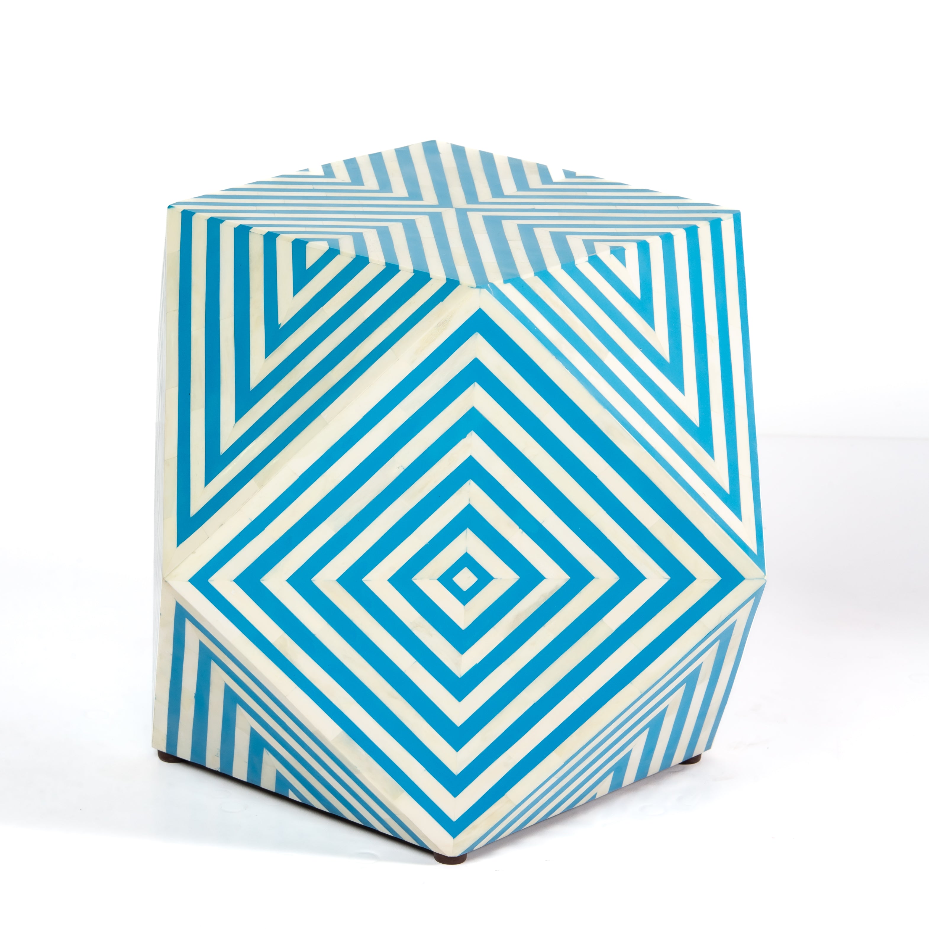 طاولة جانبية آريان - ترصيع باللون الأزرق