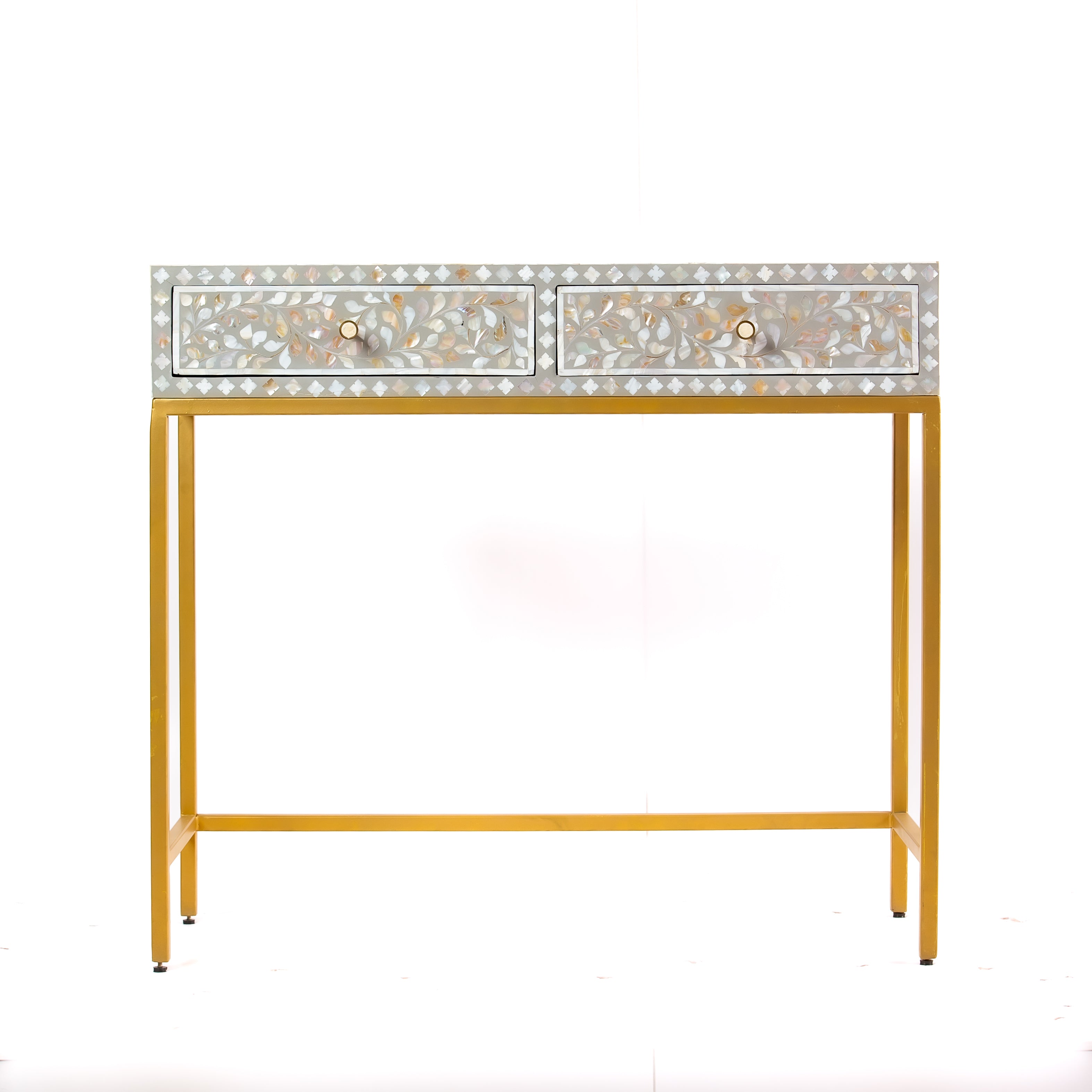 Iris Mini Dresser Console - Grey Mother of Pearl Inlay