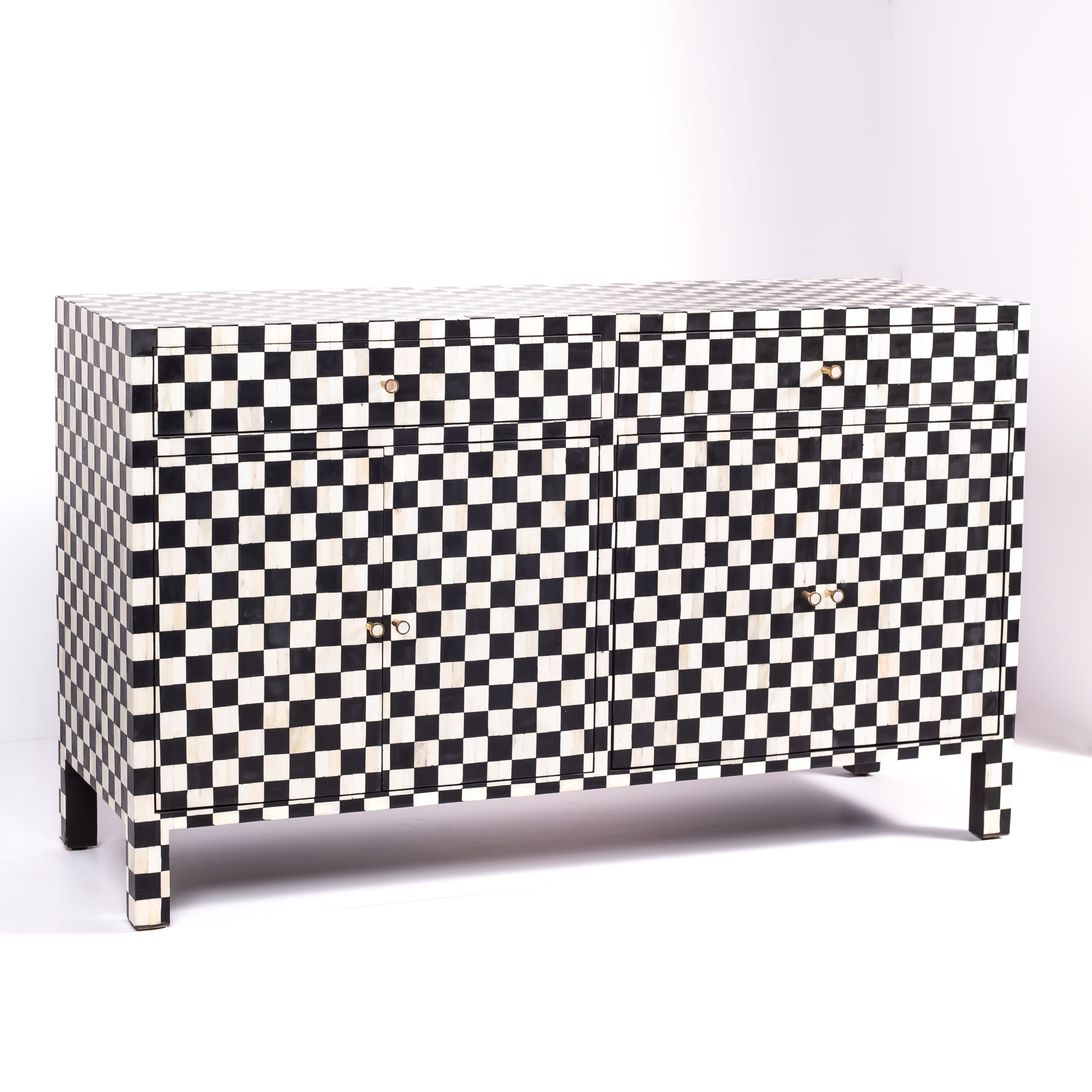 Maze Sideboard Buffet - Black Bone Inlay Sideboard